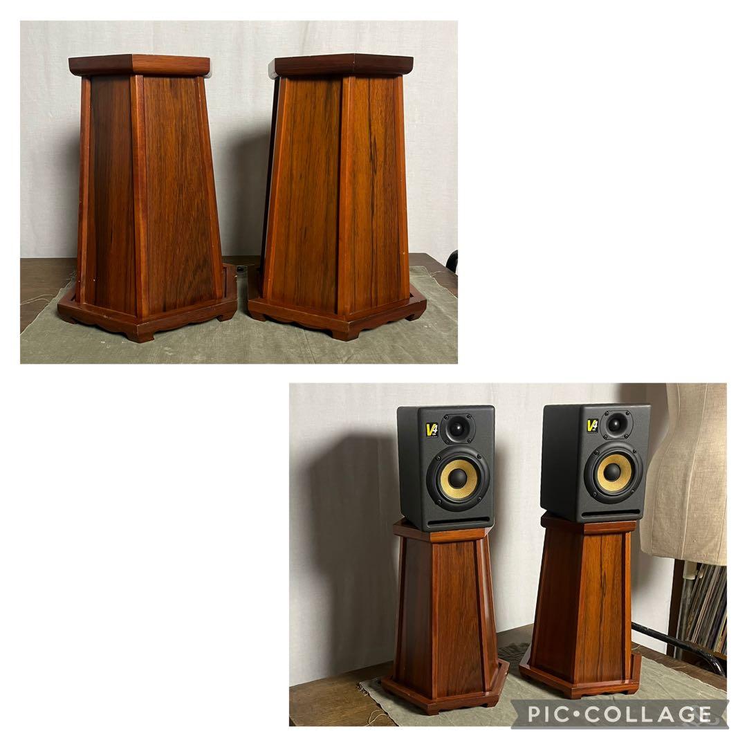 左右2点セット◾️木製 飾り台 ディスプレイ台 花台 スピーカースタンド