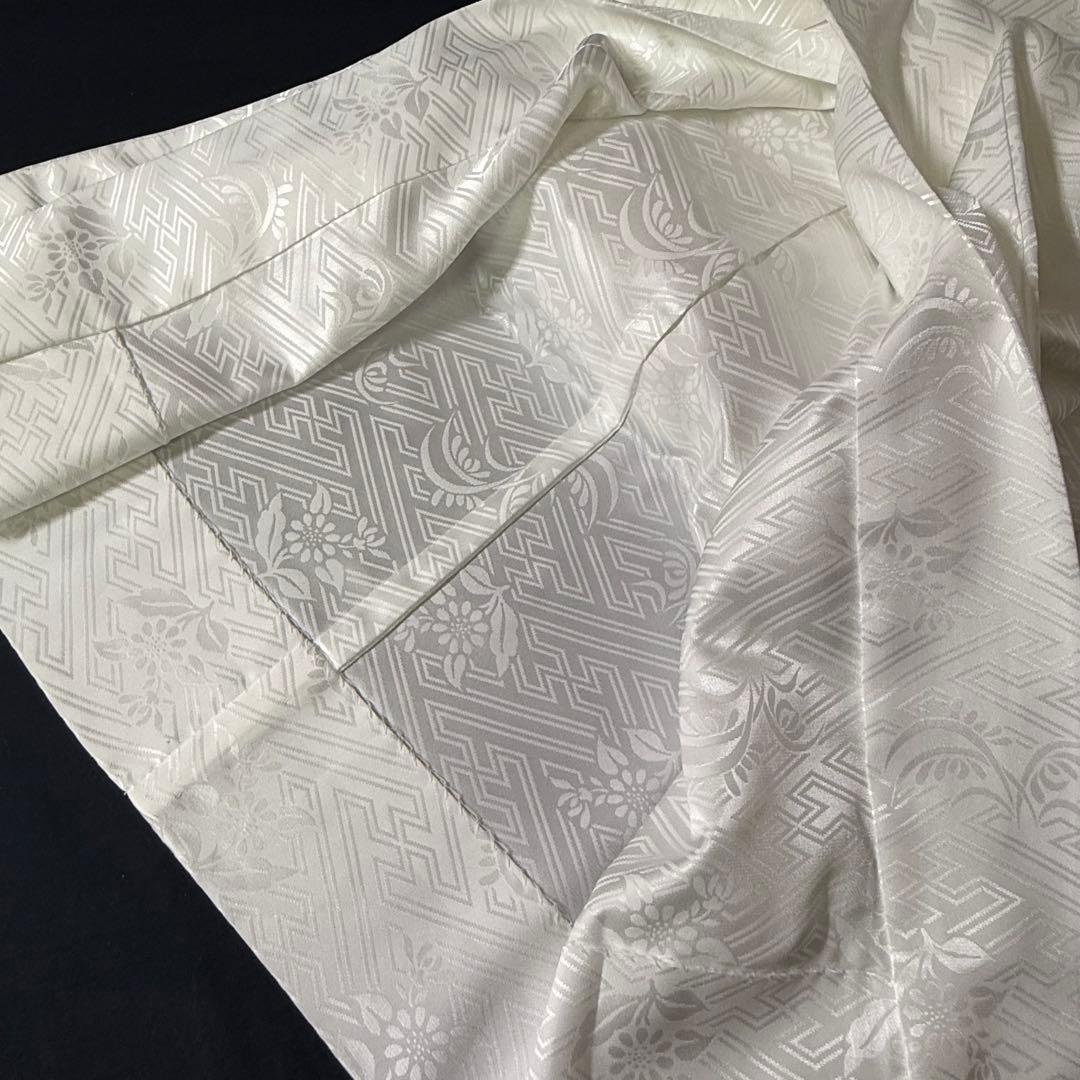 花嫁用　長襦袢 身丈147cm裄65cm特別衿　白　化繊 ミシン縫【中古】さや型