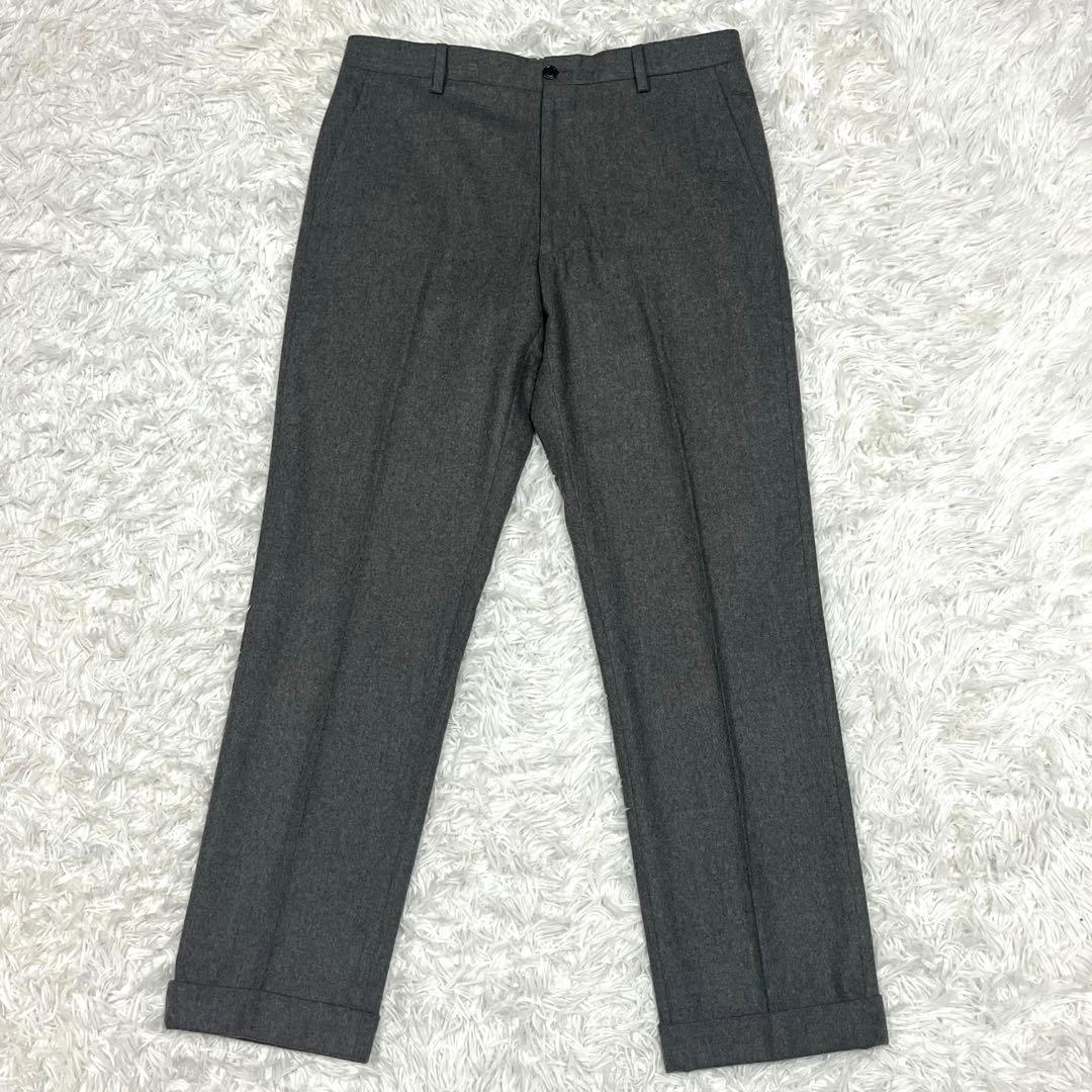 美品✨ラルフローレン イタリア製 フランネル スラックス パンツ グレーLサイズ