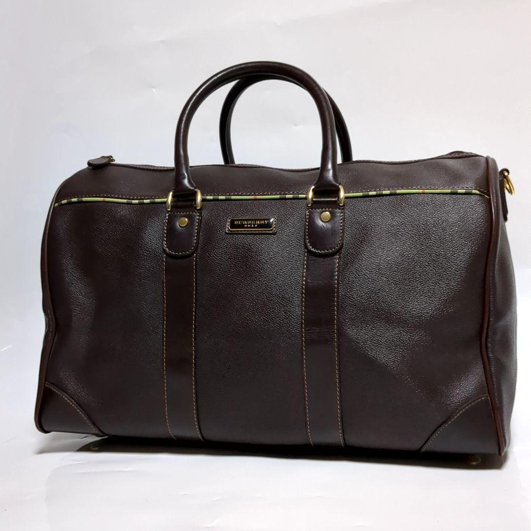 ✨美品✨BURBERRY GOLF ボストンバッグ ロゴ ノバチェック ブラウン
