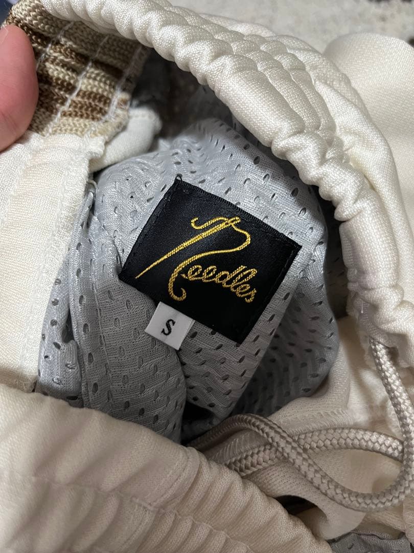 needles ヒザデルカーゴ トラックパンツ ホワイト白 Sサイズ