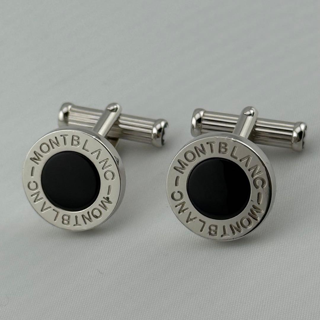 極美品✨ モンブラン マイスターシュテュック オニキス ラウンド カフリンクス