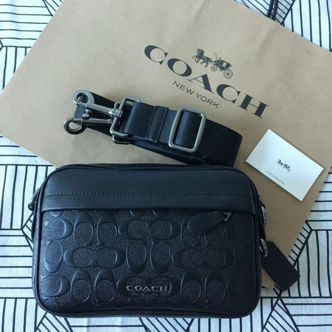 COACHコーチバッグ F50713 ブラック ショルダーバッグメンズバッグ