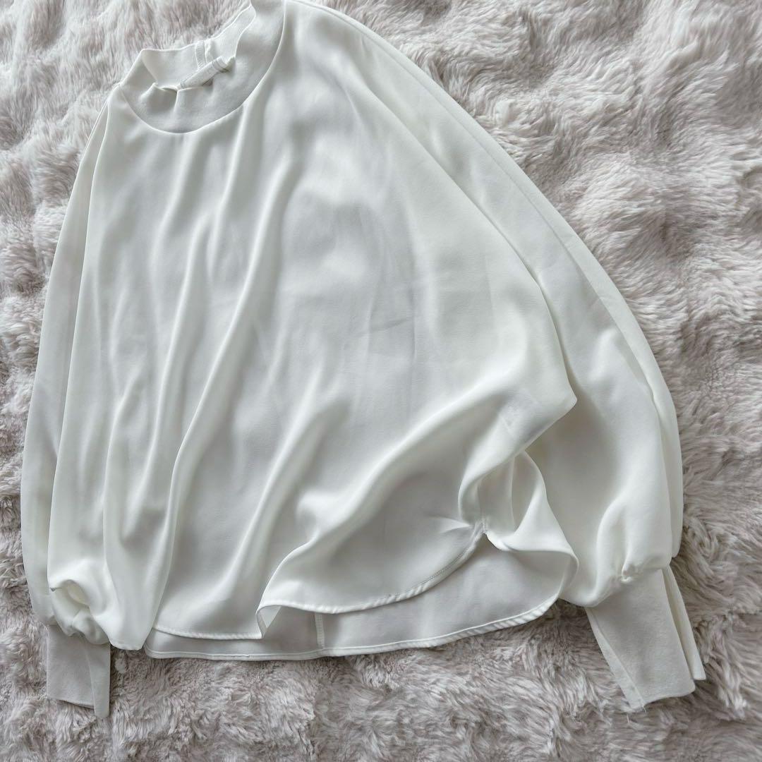 ビアズリー★ニットコンビドルマンブラウス　ホワイト