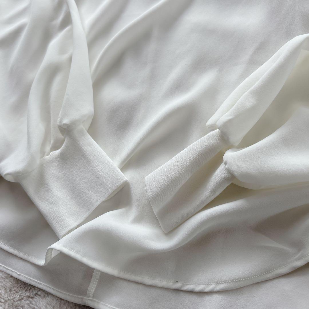 ビアズリー★ニットコンビドルマンブラウス　ホワイト