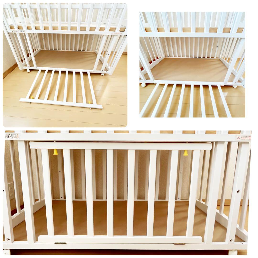 大和屋　ベビーベッド　エルユープレイペンベビーベッド⭐︎ サボテン！