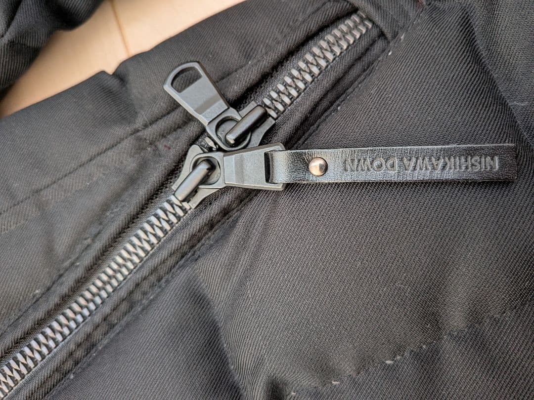 西川ダウン キルティング 黒 ダウンジャケット L ナノ・ユニバース