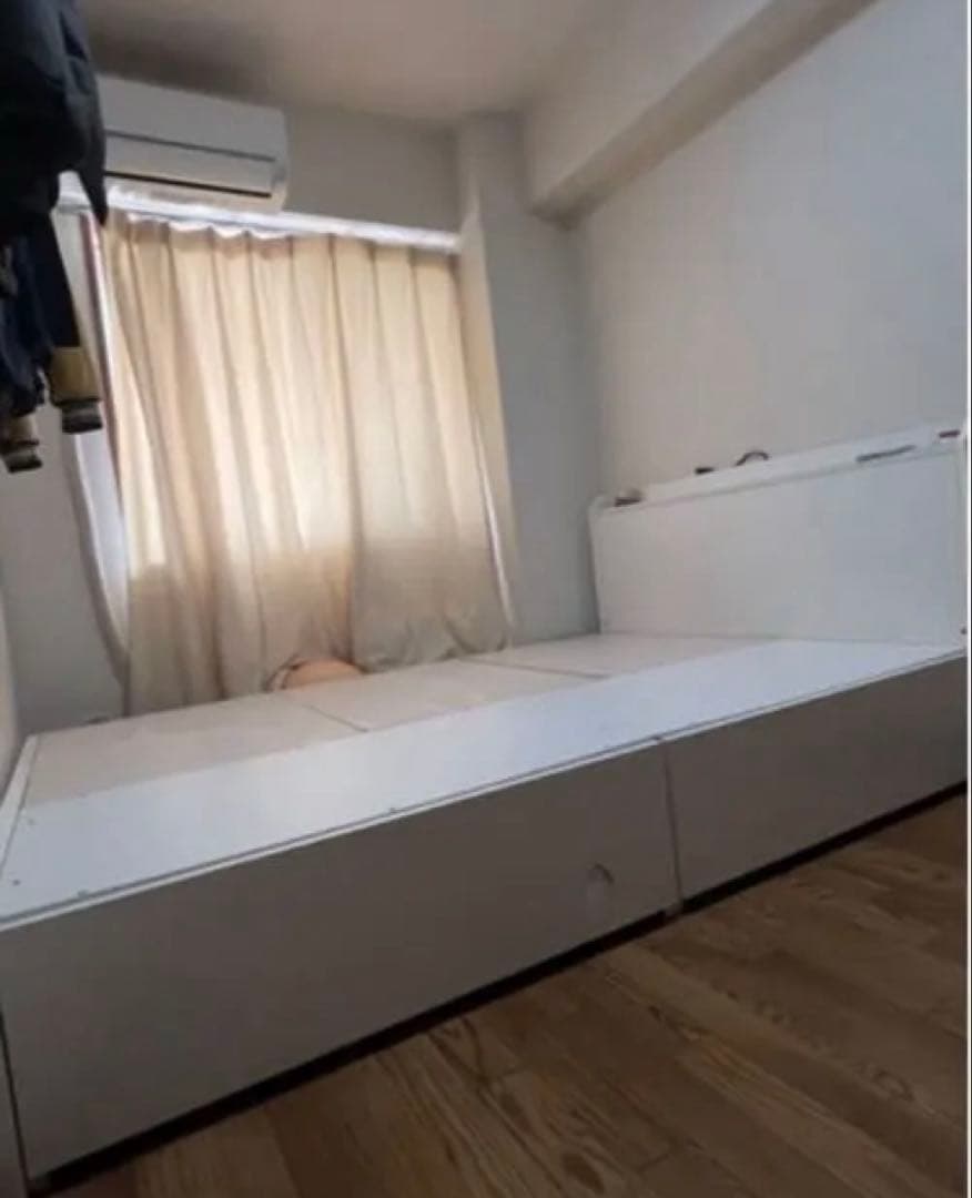 ダブルベット　フレーム　引き出し収納付き