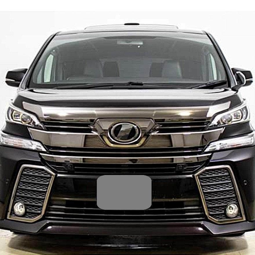 トヨタ ヴェルファイア 30 前期 ボンネット フード モール スモーク メッキ