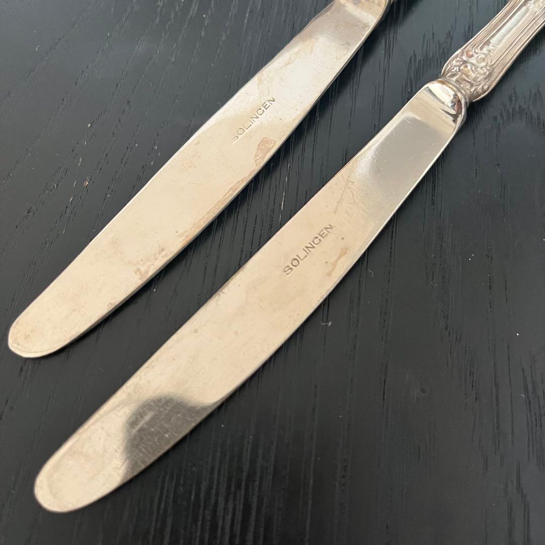 アンティーク デザートカトラリーセット（フォーク2本・ナイフ2本）