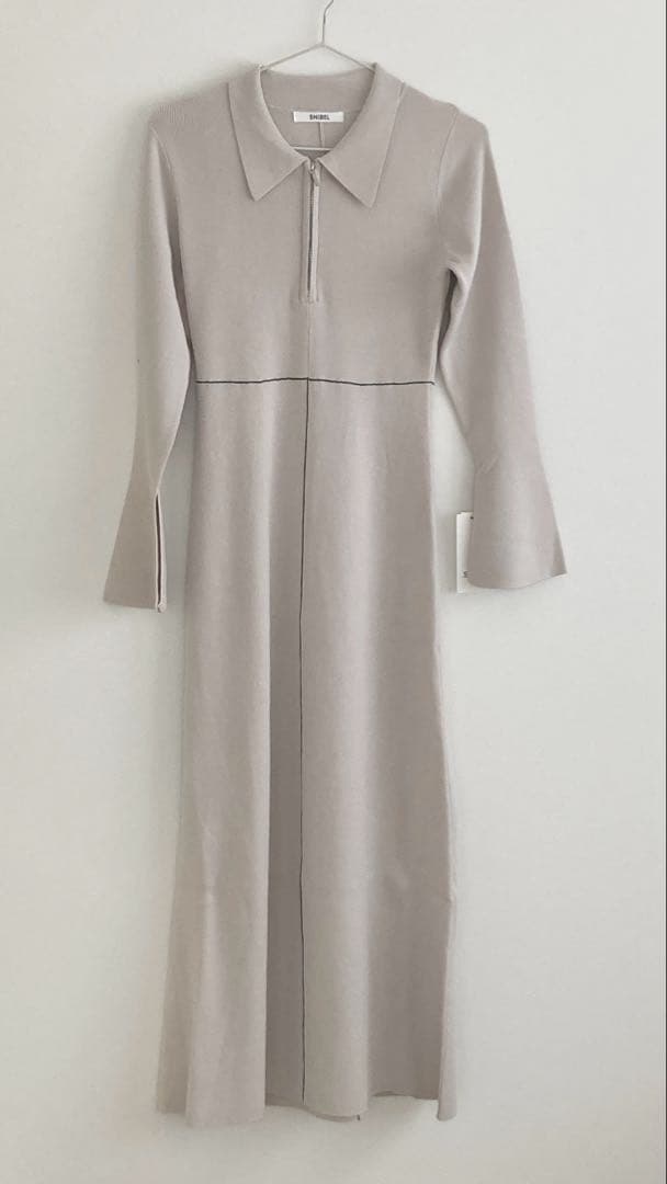 snidel Sustainableスキッパーニットワンピース