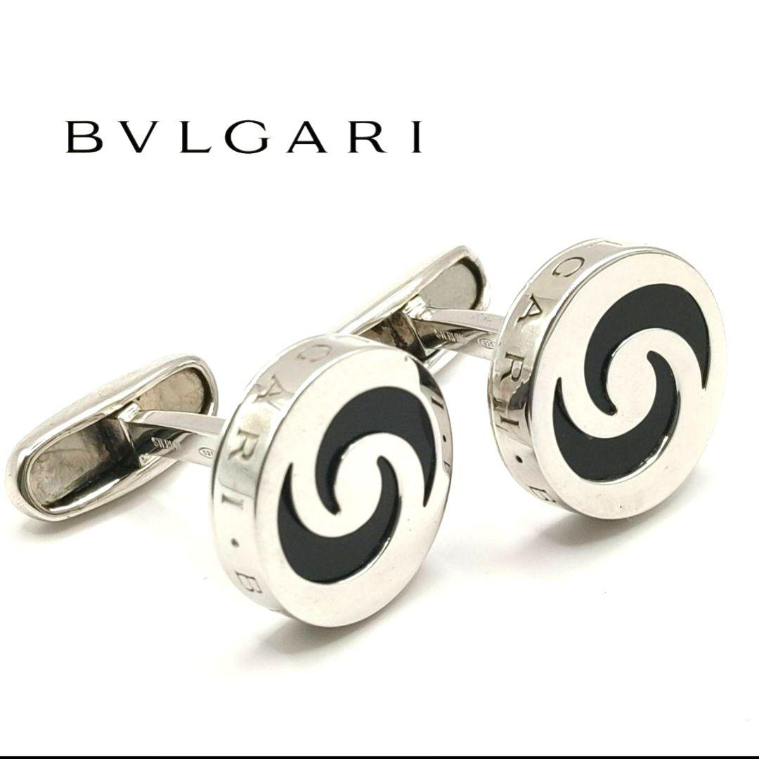 BVLGARI ブルガリ オプティカル カフス オニキスSV925 シルバー