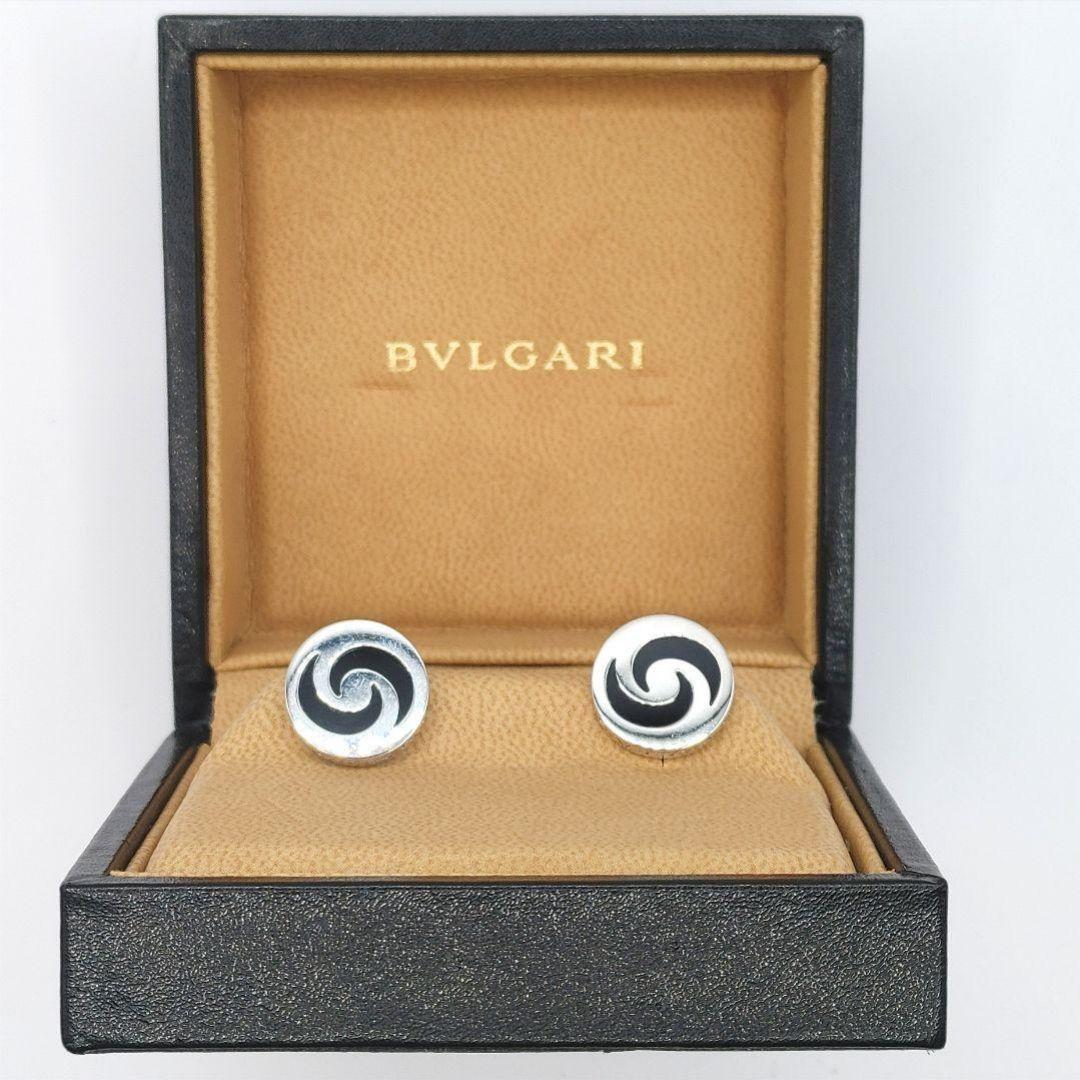 BVLGARI ブルガリ オプティカル カフス オニキスSV925 シルバー