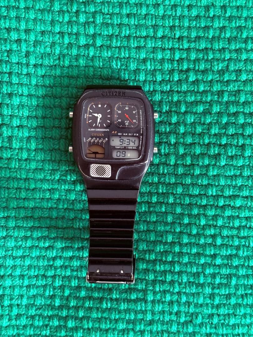 CITIZEN アナデジテンプ　ブラック