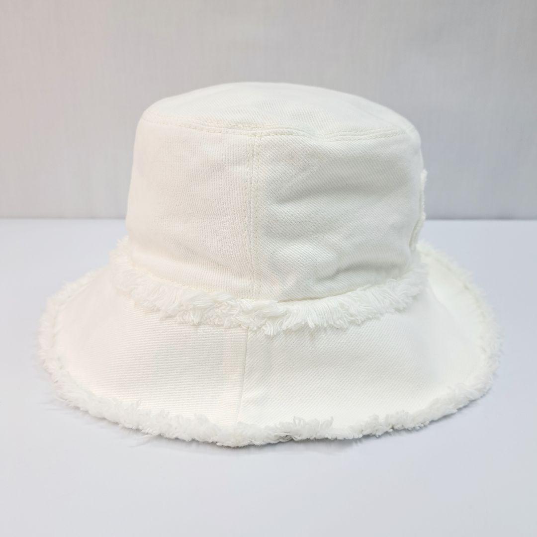 miumiu ミュウミュウ バケットハット コットン S ホワイト