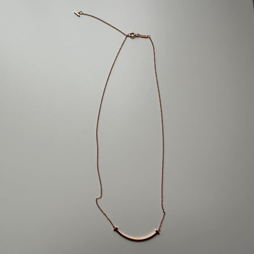 Tiffany Tスマイルペンダント ローズゴールド スモール