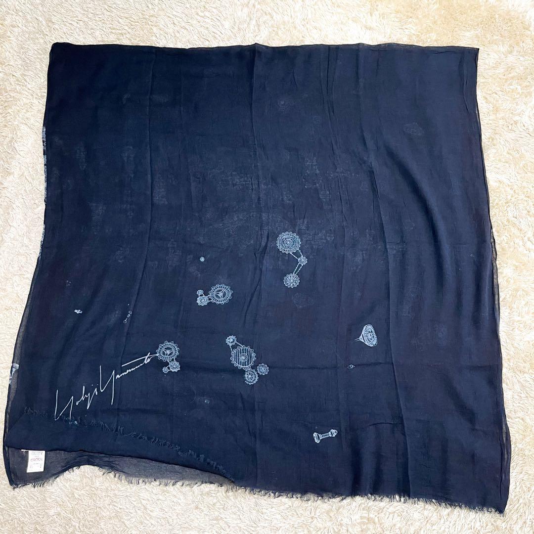 yohji yamamoto スカーフ 大判 柄 ストール