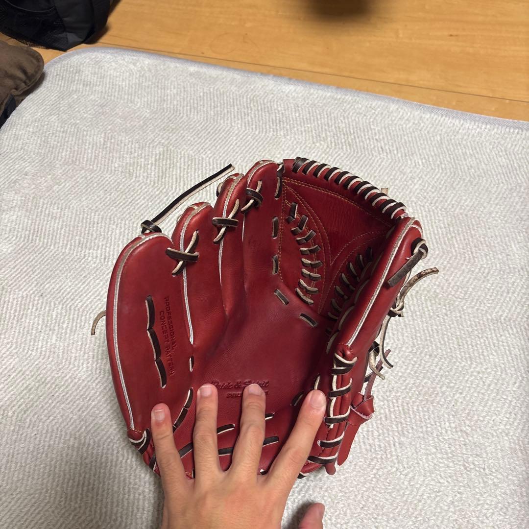 ZETT 軟式グローブ レッド