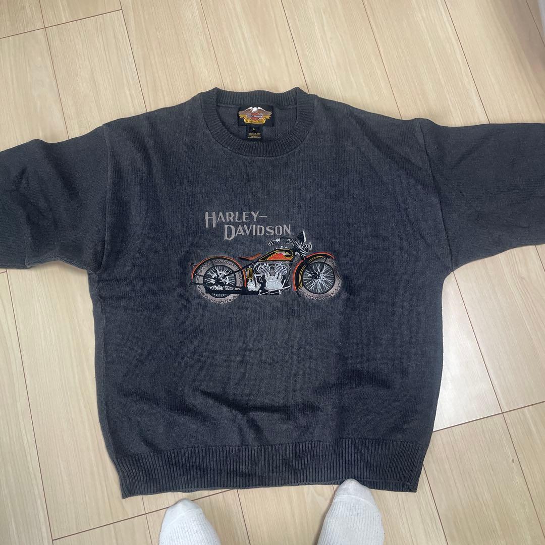 い*ー様 超激レアHarley-Davidson バイク刺繍 スウェット