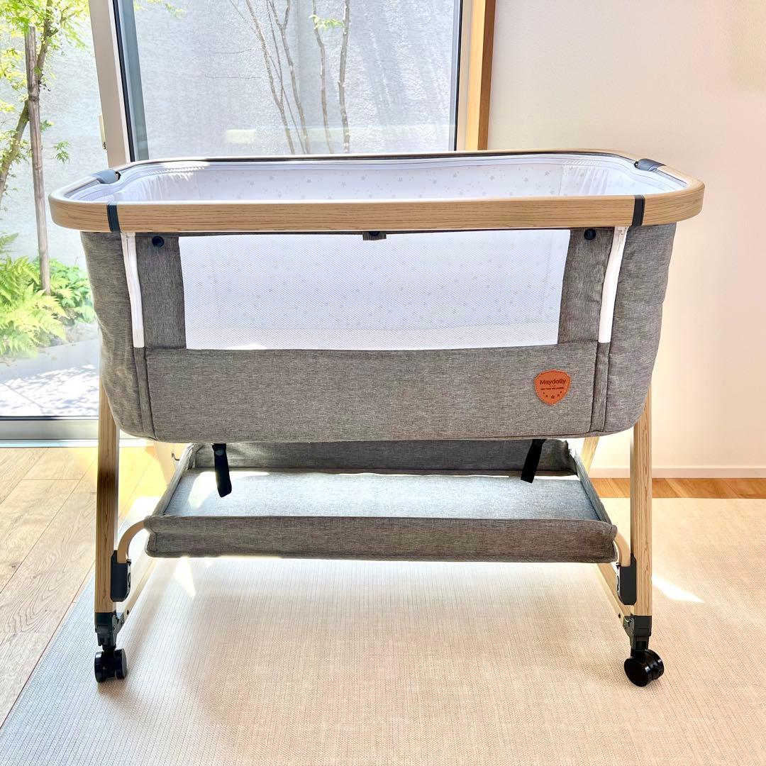 【美品】折りたたみ ベビーベッド 添い寝　軽量