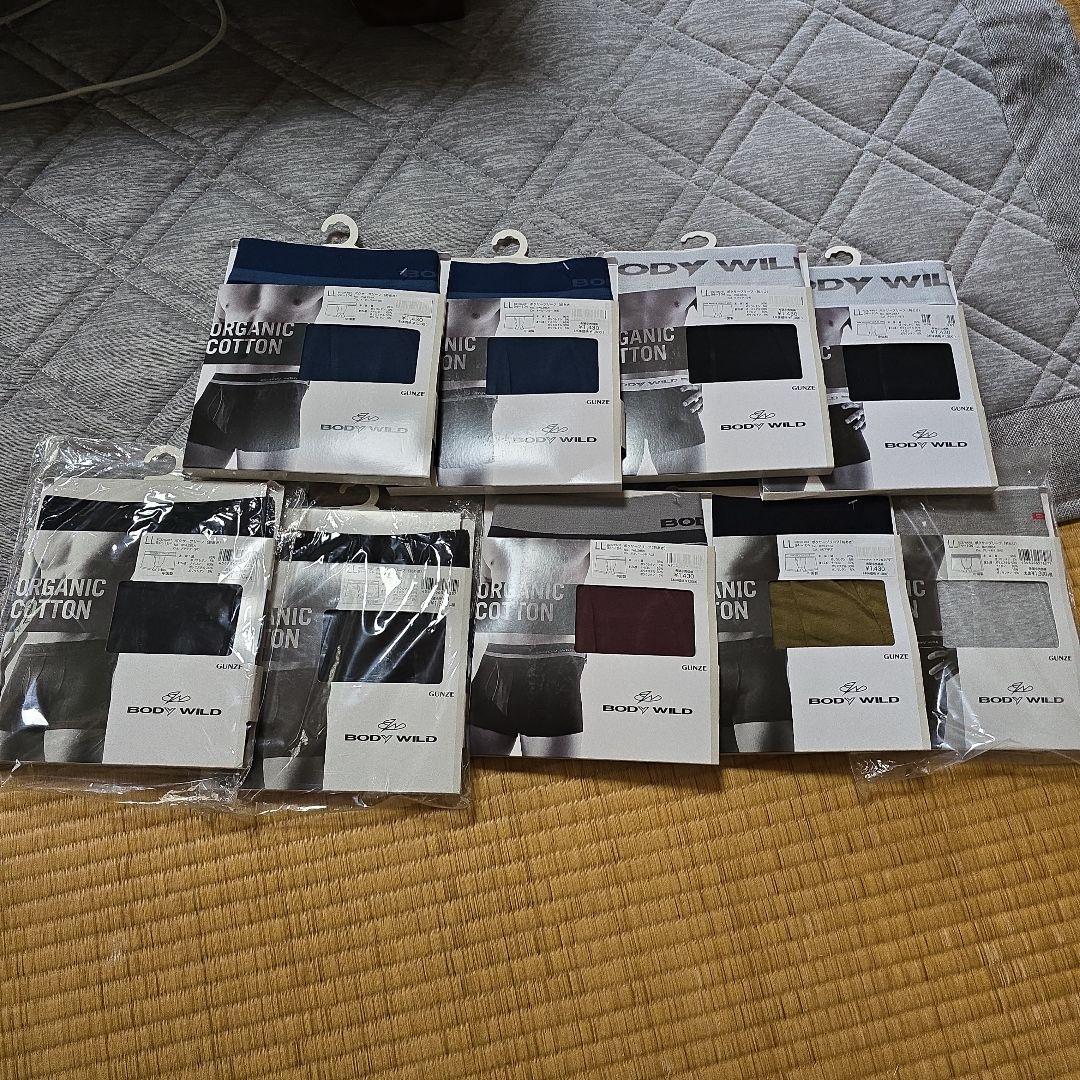 BODY WILD オーガニックコットンボクサーパンツ 9点セット LL