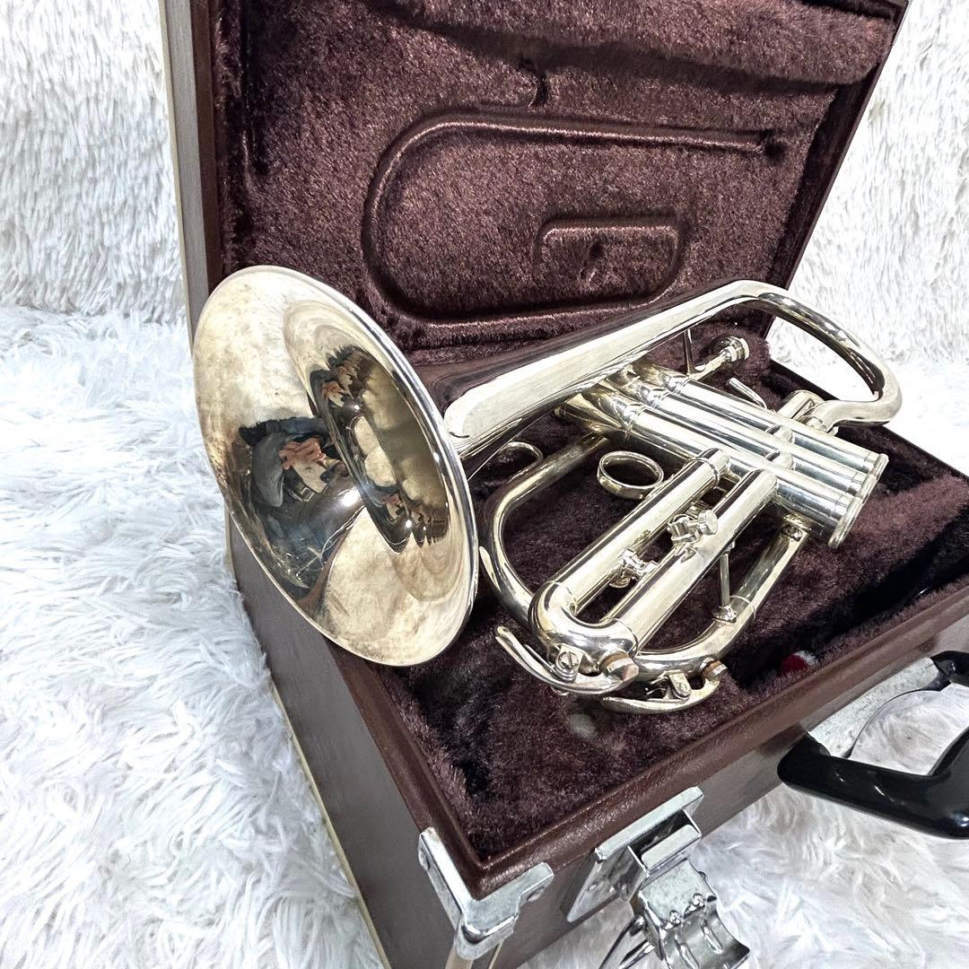 【美品】YAMAHA ヤマハ YCR-3330S コルネット シルバー 動作確認