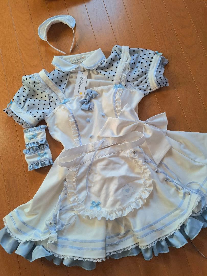 マリームーン　ハートドットホワイトナース　ホワイトデーコスプレ