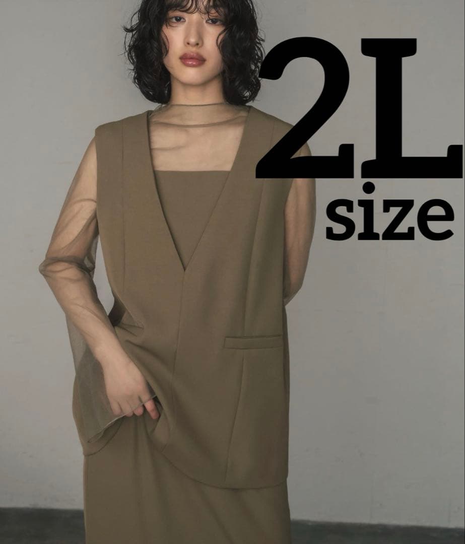 【えみのり】チュールレイヤードトップス・タイトスカート セットアップ