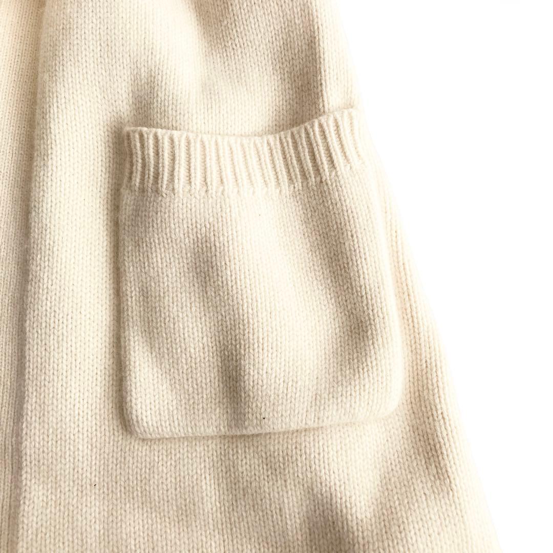 【美品】ラルフローレン ウール シルク混 ベルテッドロングニットワンピース S