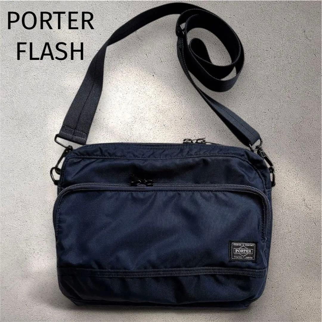 ポーター フラッシュ ショルダーバッグ ネイビー