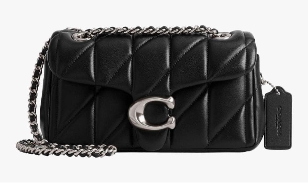 【新品】COACH タビー ショルダー バッグ 20・キルティング　シルバー