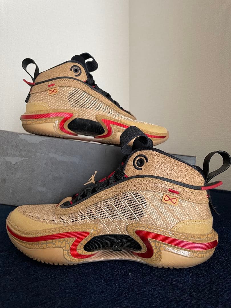 NIKE ナイキ エアジョーダ 36SERUI八村塁 ゴールド24.5cm美品