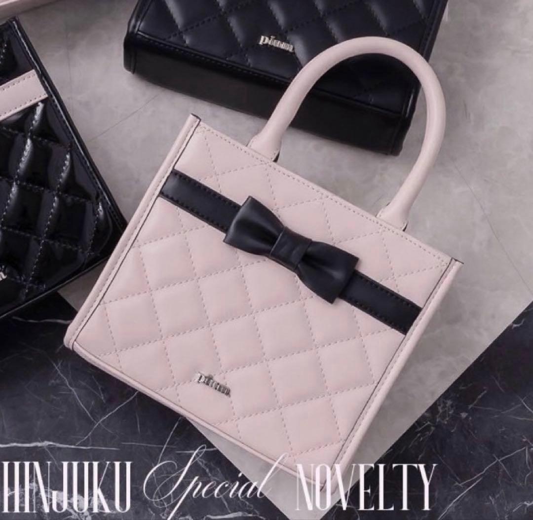 新品未開封未使用piumピウムキルティングリボンミニトート