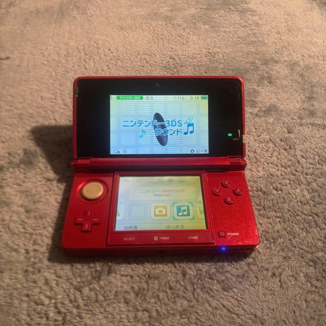 ニンテンドー Nintendo 3DS レッド 動作確認済み
