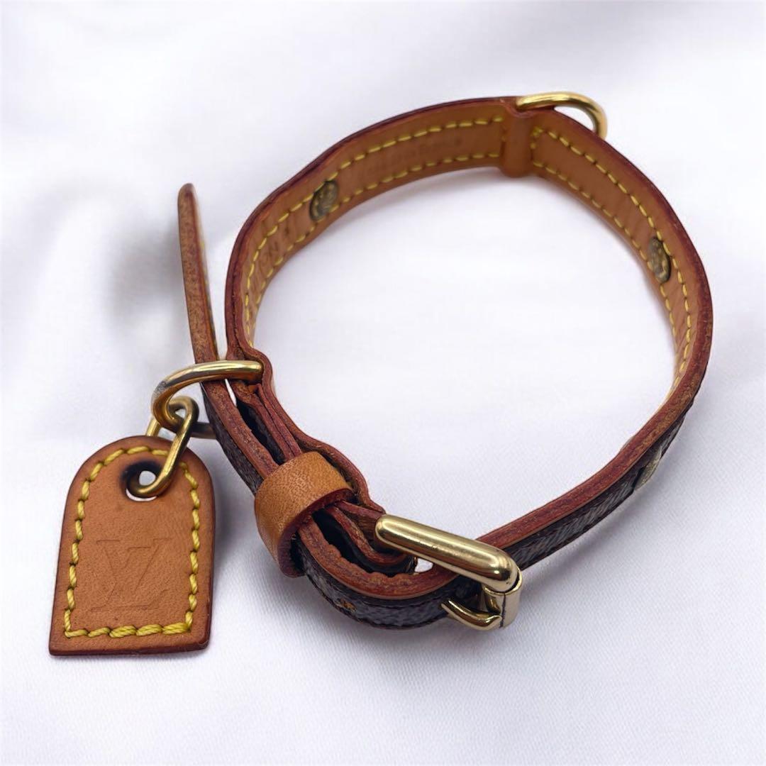 モノグラム コリエ バクスターPM ペット用 犬用 ドッグカラー 首輪 ブラウン