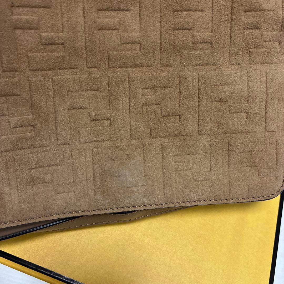Fendi ブラウン スエード ショルダーバッグ