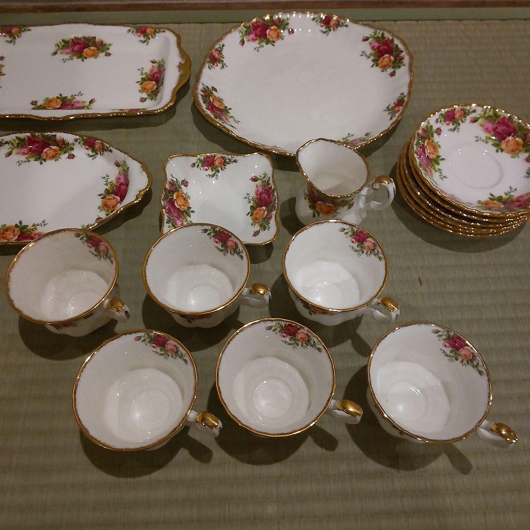 ロイヤルアルバート　ティーカップソーサーセットオールドカントリーローズ自宅保管品