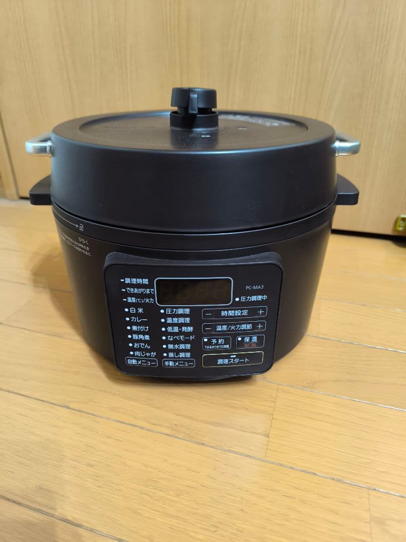 【ほぼ未使用】アイリスオーヤマ 電気圧力鍋 カカオブラウン PC-MA3-T