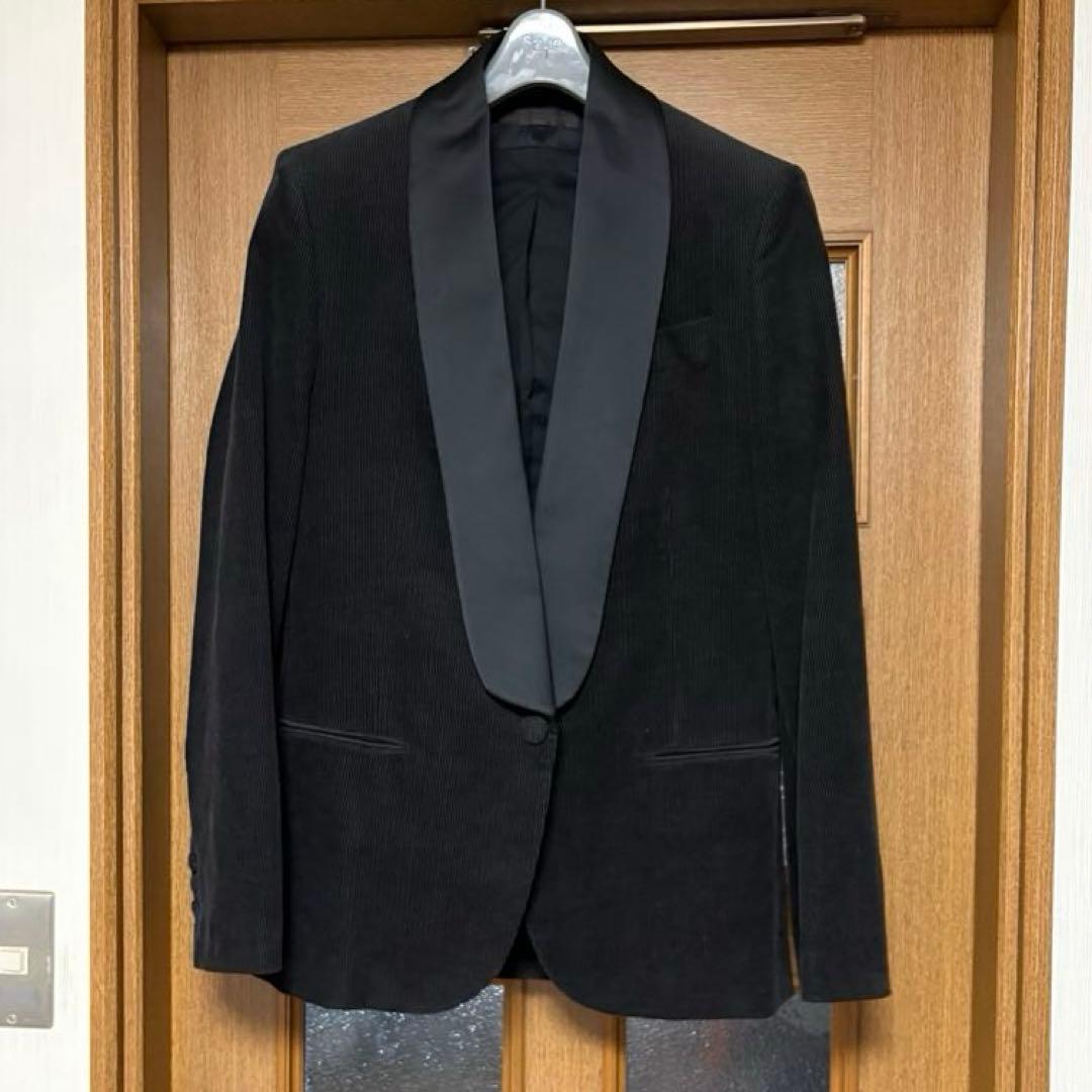 希少 ヴェロニクブランキーノ コーデュロイ ショールカラージャケット 黒