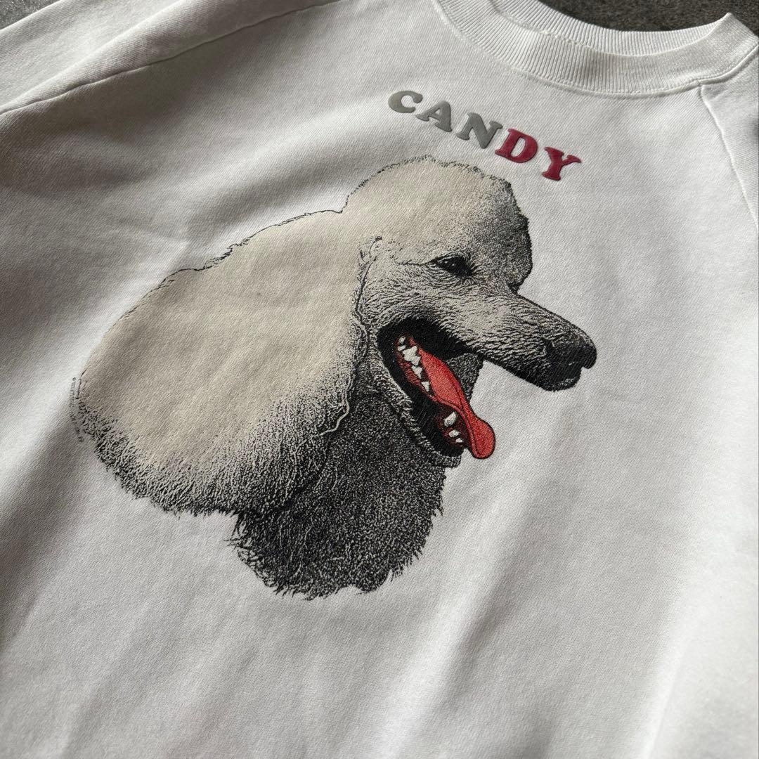 90s usa製 犬 スウェット L-size