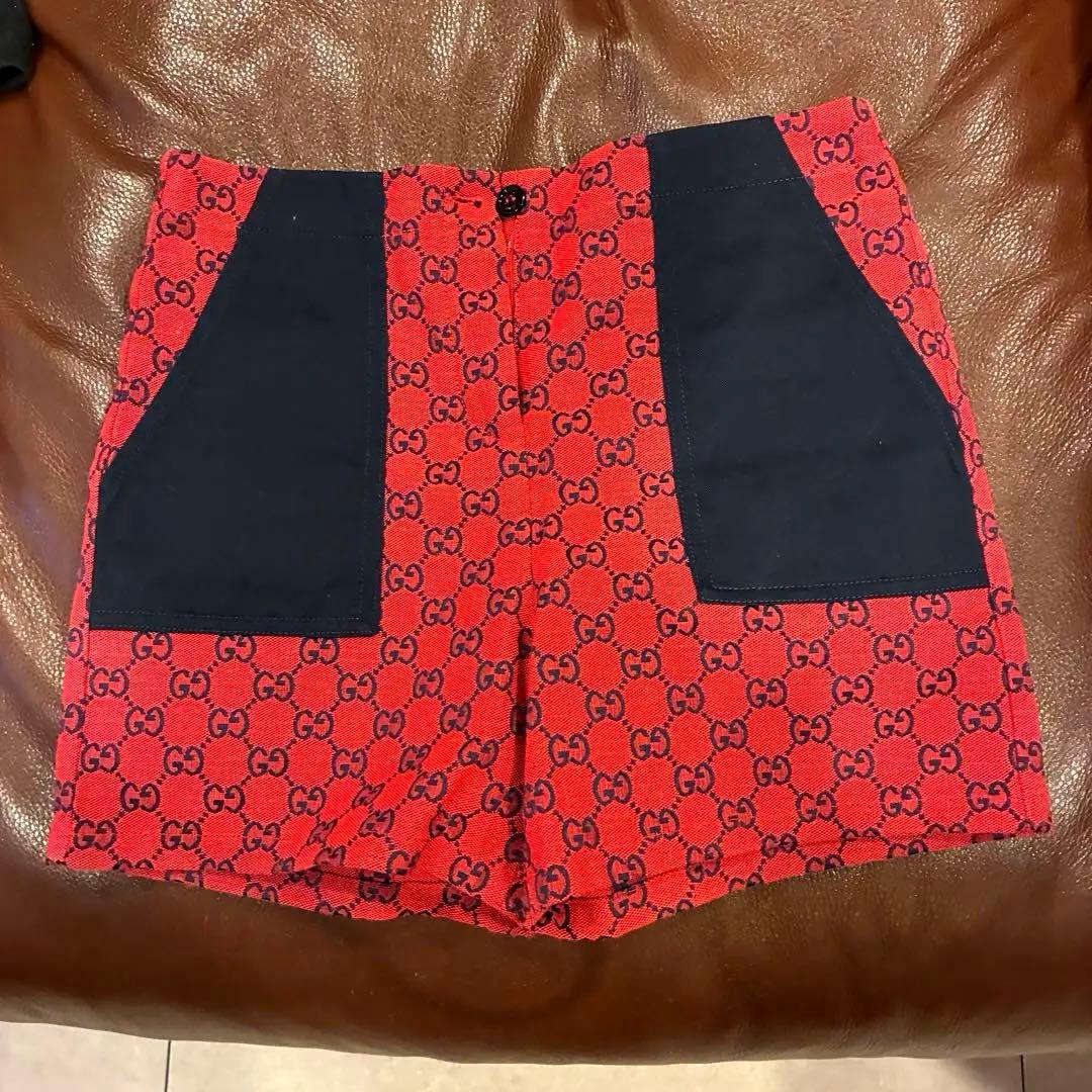 GUCCI グッチ GG柄 ハーフパンツ RED