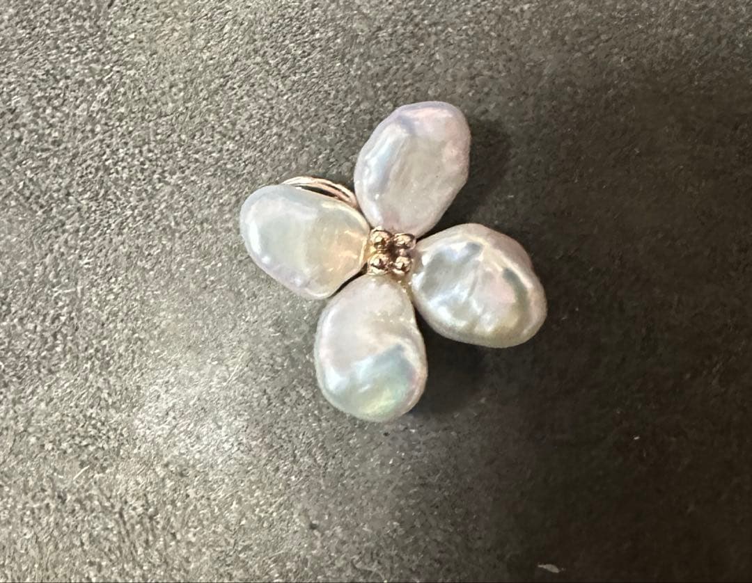 agete k10 淡水パール　チャーム　希少