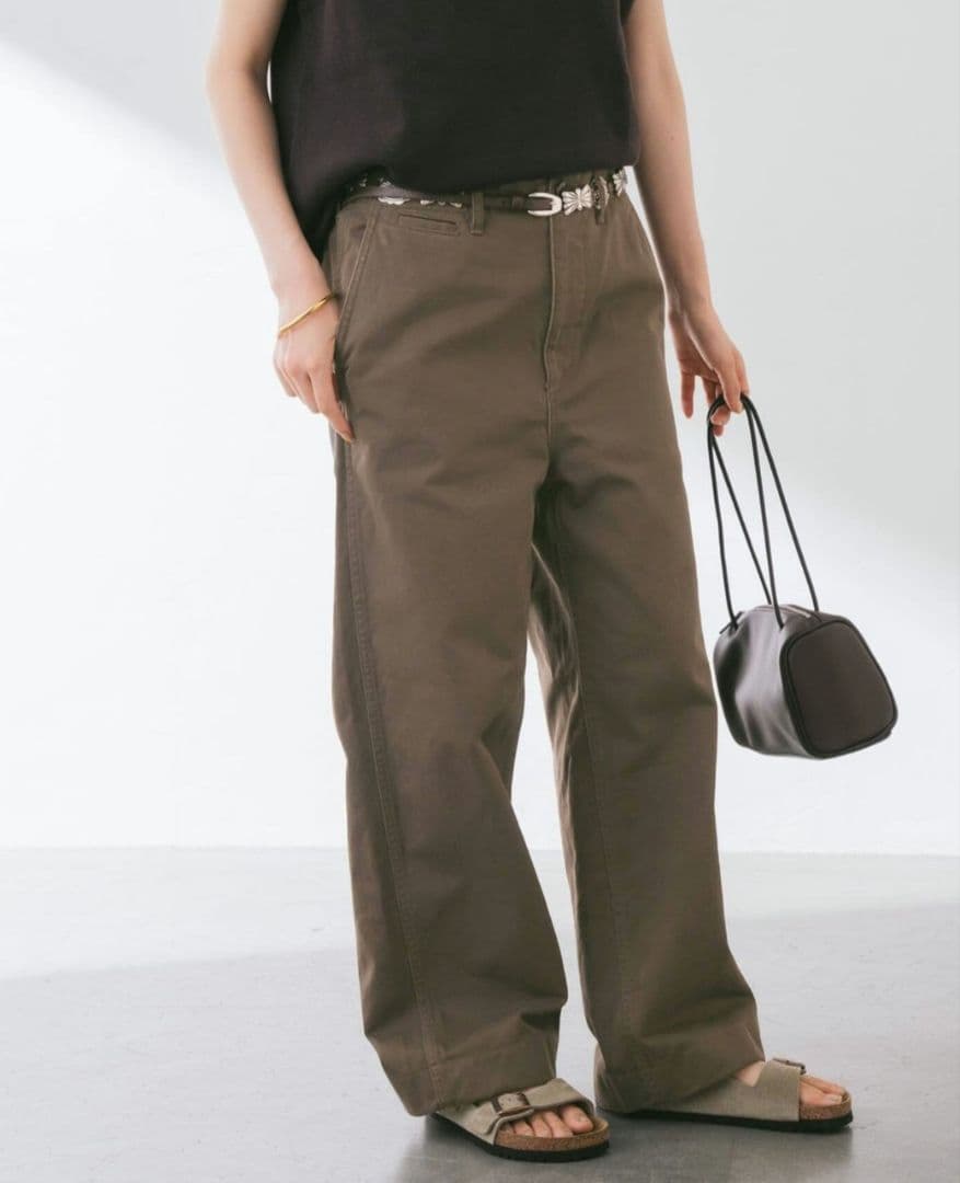 FRAMeWORKOVERSIZEDCHINO パンツ チノパン 36 ブラウン