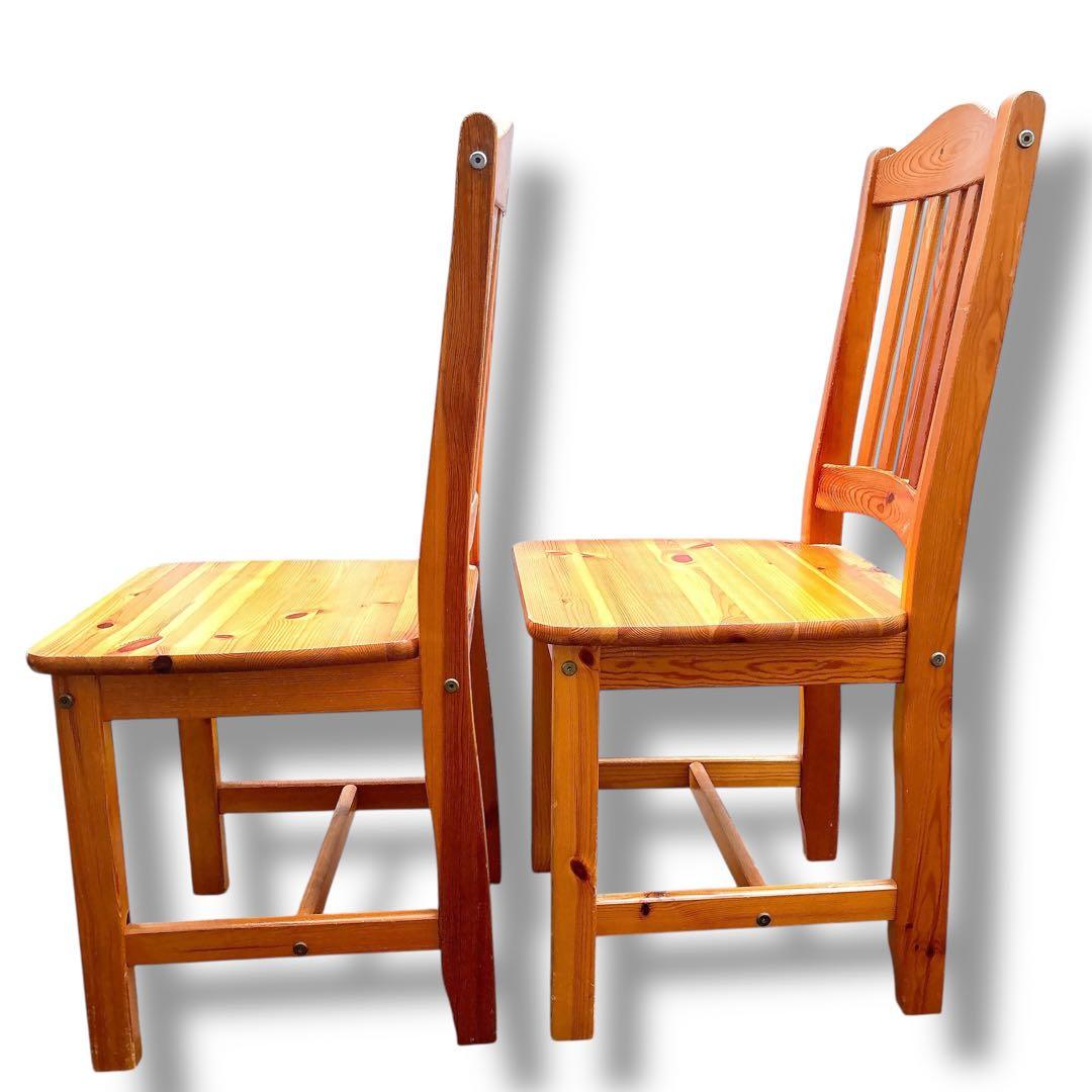 木製 チェア ダイニング椅子 2脚セット ナチュラル 北欧風 インテリア