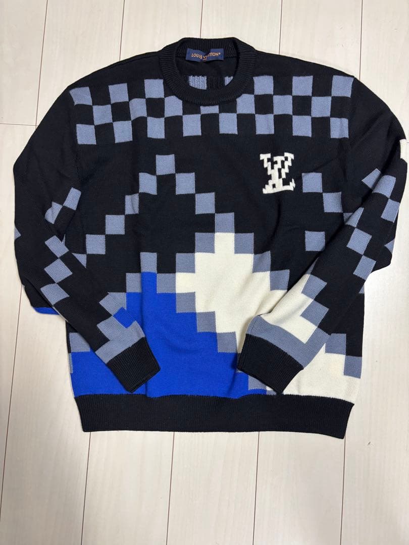 LV チェック柄 クルーネックニット　デパートそごうで購入