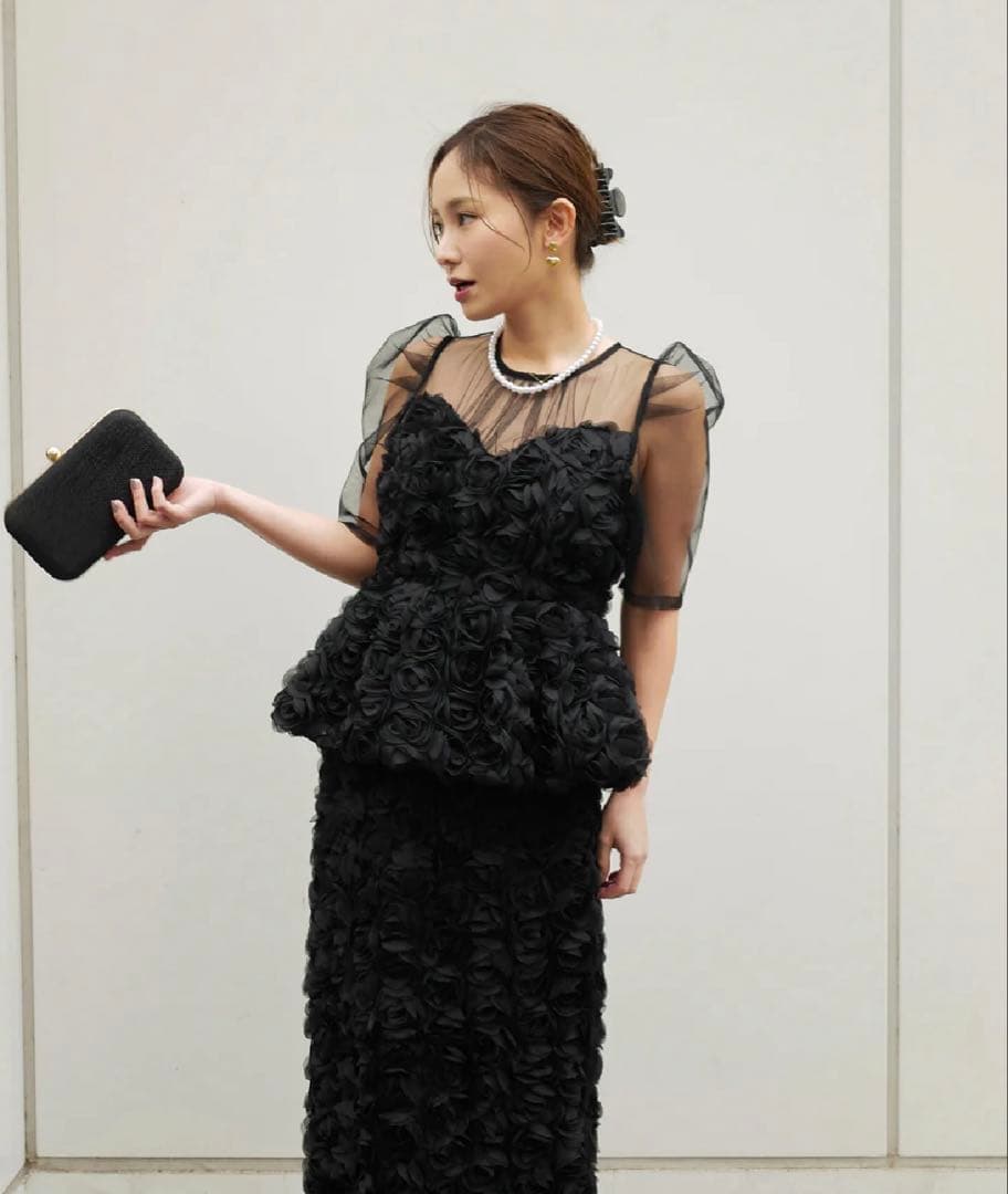 早い者勝ち値下げ中❣️Myshawty ROSE PEPLUM SET DRESS