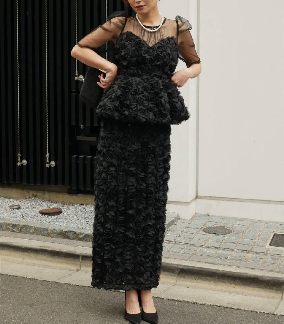 早い者勝ち値下げ中❣️Myshawty ROSE PEPLUM SET DRESS