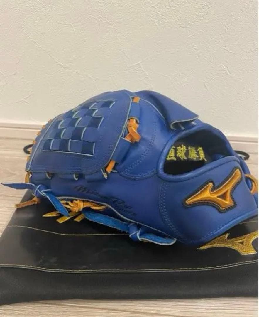 ミズノプロ 軟式野球グローブ 青