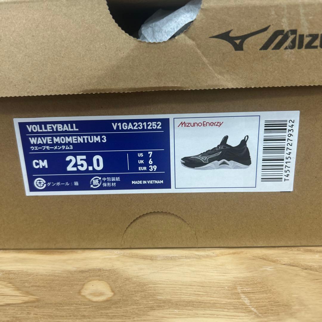 Mizuno バレーボールシューズ ウェーブモーメンタムブラック/ホワイト