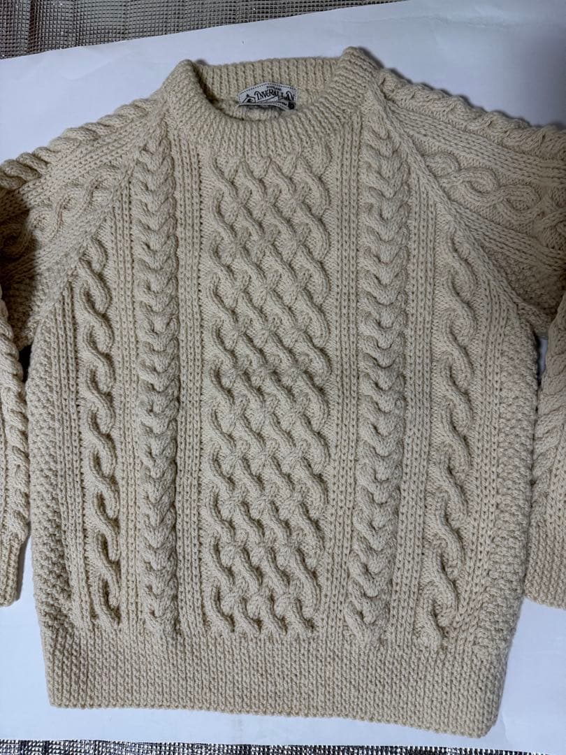 INVERALLAN / インバーアランハンドニットセーター 1A 茶タグ